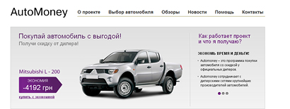 Automoney website - programs for buying a car from official dealers at a discount